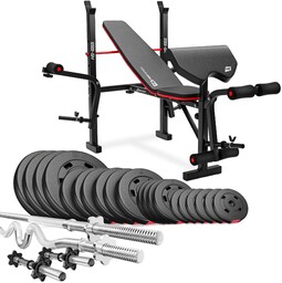 Zestaw kulturystyczny Premium 106kg z ławką HS-1055