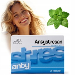 Antystresan Na StresUspokojenie Melisa Magnez B6 Różeniec Szafran30kapsułek