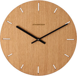 Zegar indeksowy ATMOWOOD z drewna dębowego 34 cm