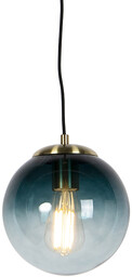 QAZQA Lampa wisząca w stylu art deco mosiądz