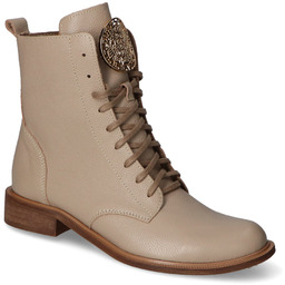 Botki Nicole 3084/055 Beżowe lico