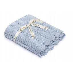Kocyk Bambusowy 80X100 Feather Baby Blue My Memi