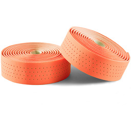 Owijka na kierownicę rowerową silikonowa perforowana pomarańczowa