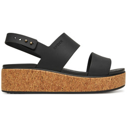 Sandały Crocs Brooklyn Cork Low Wedge 211144 Czarny