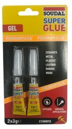 SOUDAL Superszybki klej cyjanoakrylowy Super Glue Gel 2x3G
