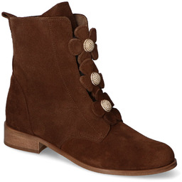 Botki Nicole 3085/034 Brązowe zamsz