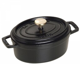 Staub Garnek żeliwny Owalny 600 Ml, Czarny La