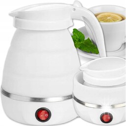 MAŁY CZAJNIK TURYSTYCZNY ELEKTRYCZNY SKŁADANY SILIKONOWY PODRÓŻNY 600ML