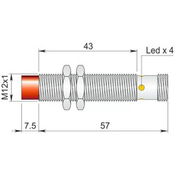 Czujnik indukcyjny 12 mm SI12-CE4 PNP NC H