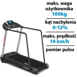 DEL SPORT Bieżnia elektryczna MedRun 1470W 14km/h