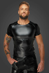 Noir Handmade H070 Wetlook T-Shirt with Snake Wetlook
