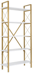 Regał Elysian White and Gold, biały