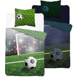 Pościel bawełniana zielona świecąca w ciemności piłka nożna