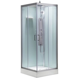 Kabina prysznicowa zabudowana kwadratowa 90x90 cm profil szczotkowany