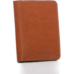 Solier, portfel męski slim z bilonówką SW15, skórzany,