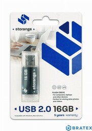 Pendrive STORANGE usb 16gb czarny 2,0