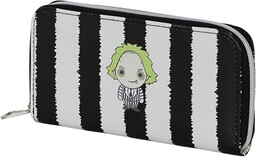Beetlejuice Stripes-Essential Wallet, biały, 19 x 10 cm,