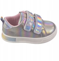 Wojtyłko Buty Sportowe Na Rzepa Hologramowe Sneakersy Półbuty