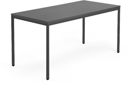 Stół konferencyjny QBUS, 1600x800 mm, 4 nogi, czarny,