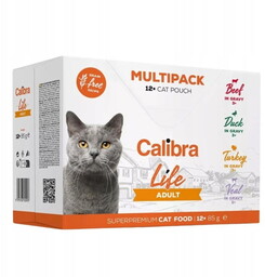 CALIBRA Cat Multipack Adult Life Pouch 12x85g saszetki