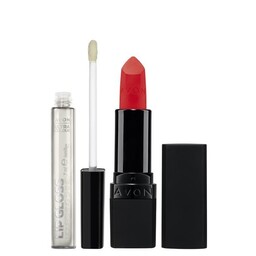 Avon Zestaw [Szminka Ruby Kiss + Błyszczyk Clear]