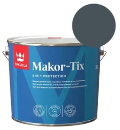 TIKKURILA Gruntoemalia MAKOR-TIX na podłoża metalowe 3L grafitowy
