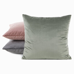 Eurofirany Poszewka dekoracyjna 45x45 Gaja 1 oliwkowa welurowa