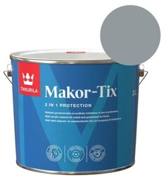 TIKKURILA Gruntoemalia MAKOR-TIX na podłoża metalowe 3L szary