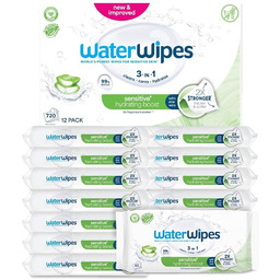 WATERWIPES 3in1 Sensitive+ Hydrating Boost chusteczki nawilżane 12x60szt