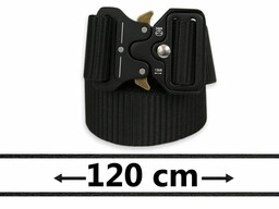 Czarny Taktyczny, Materiałowy Pasek, Solidny -Pako Jeans- 120