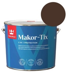 TIKKURILA Gruntoemalia MAKOR-TIX na podłoża metalowe 3L brąz
