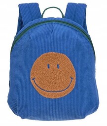 Smile niebieski mini plecak sztruks blue Little Gang