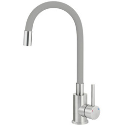 DEANTE Bateria kuchenna z giętą wylewką Luno szary,