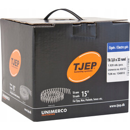 Gwoździe Papowe Bębnowe Tjep 3,0X32 Ring 1920szt