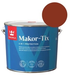 TIKKURILA Gruntoemalia MAKOR-TIX na podłoża metalowe 3L czerwony