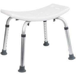 Taboret prysznicowy Bisk PRO prostokątny, biały
