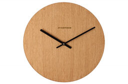 Zegar ATMOWOOD z drewna dębowego 34 cm czarne