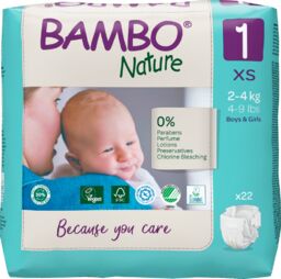Bambo Nature, pieluchy jednorazowe, rozmiar 1, Newborn, 2-4