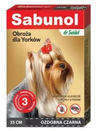 Laboratorium DermaPharm Sabunol Ozdobna Czarna Obroża Dla Yorków