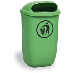 Zewnętrzny miejski kosz na śmieci na słupek, uliczny,