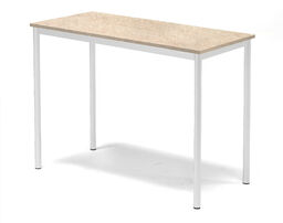 Stół SONITUS, 1200x600x900 mm, linoleum beż, biały