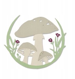 WYKROJNIK do papieru Sizzix Thinlits - Mushroom Wreath
