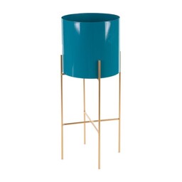 Eurofirany Doniczka osłonka dekoracyjna 22x53 turkusowa