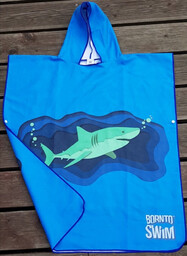 Poncho borntoswim shark poncho junior blue xs