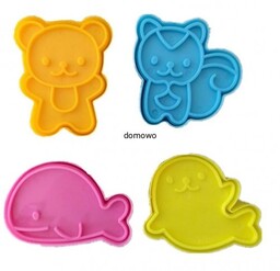 PLASTIKOWE FOREMKI WYKRAWACZE CIASTEK 4 wzory