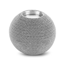 Eurofirany Świecznik dekoracyjny 10x9 Eldo srebrny