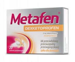 Metafen Dexketoprofen 25mg x20 tabletek