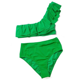 TRENDYOL KOSTIUM ZIELONE WYSOKIE FIGI OD BIKINI