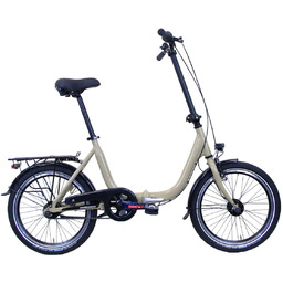 Rower miejski składak 20'' 7 biegowy kremowy