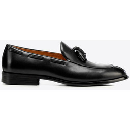 Męskie mokasyny ze skóry naturalnej licowej z chwostem